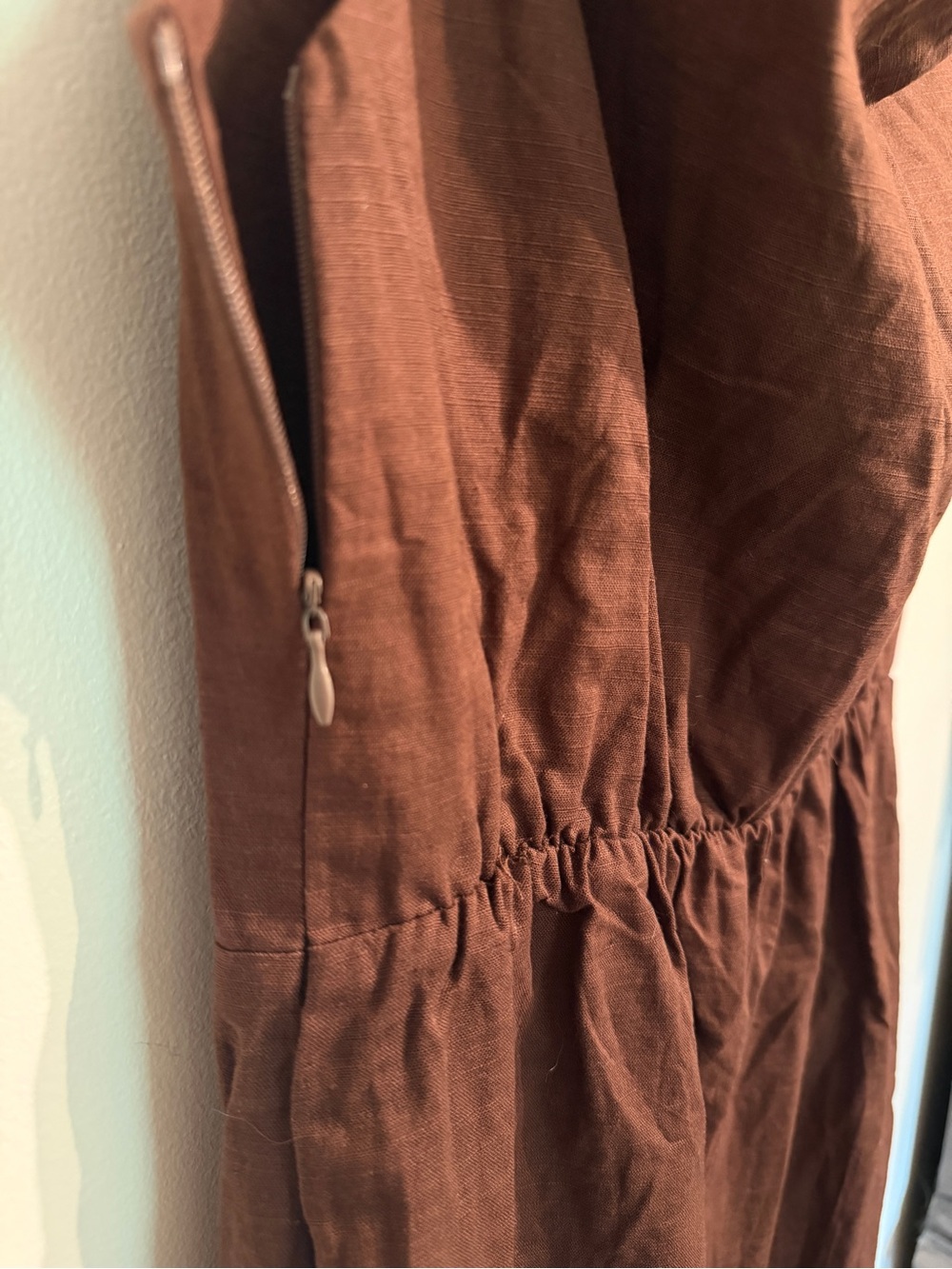 Commense Cotton & Linen Asymmetrical Neck Dress - Picture 8 of 8